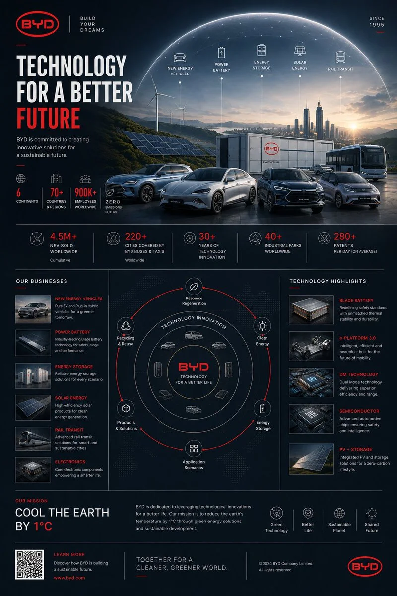 A 4:5 Tesla infographic with a red energy pathway connecting solar roof, Megapack, Supercharger and vehicle under a dusk sky and restrained technical annotations.